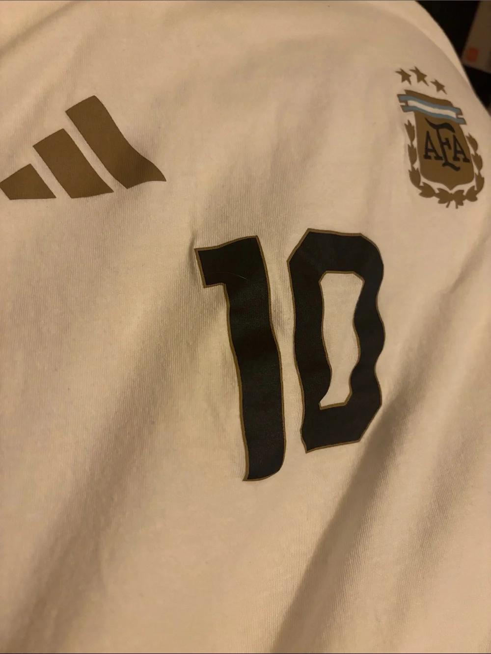 Messi Tee Shirt White Adidas Athletic